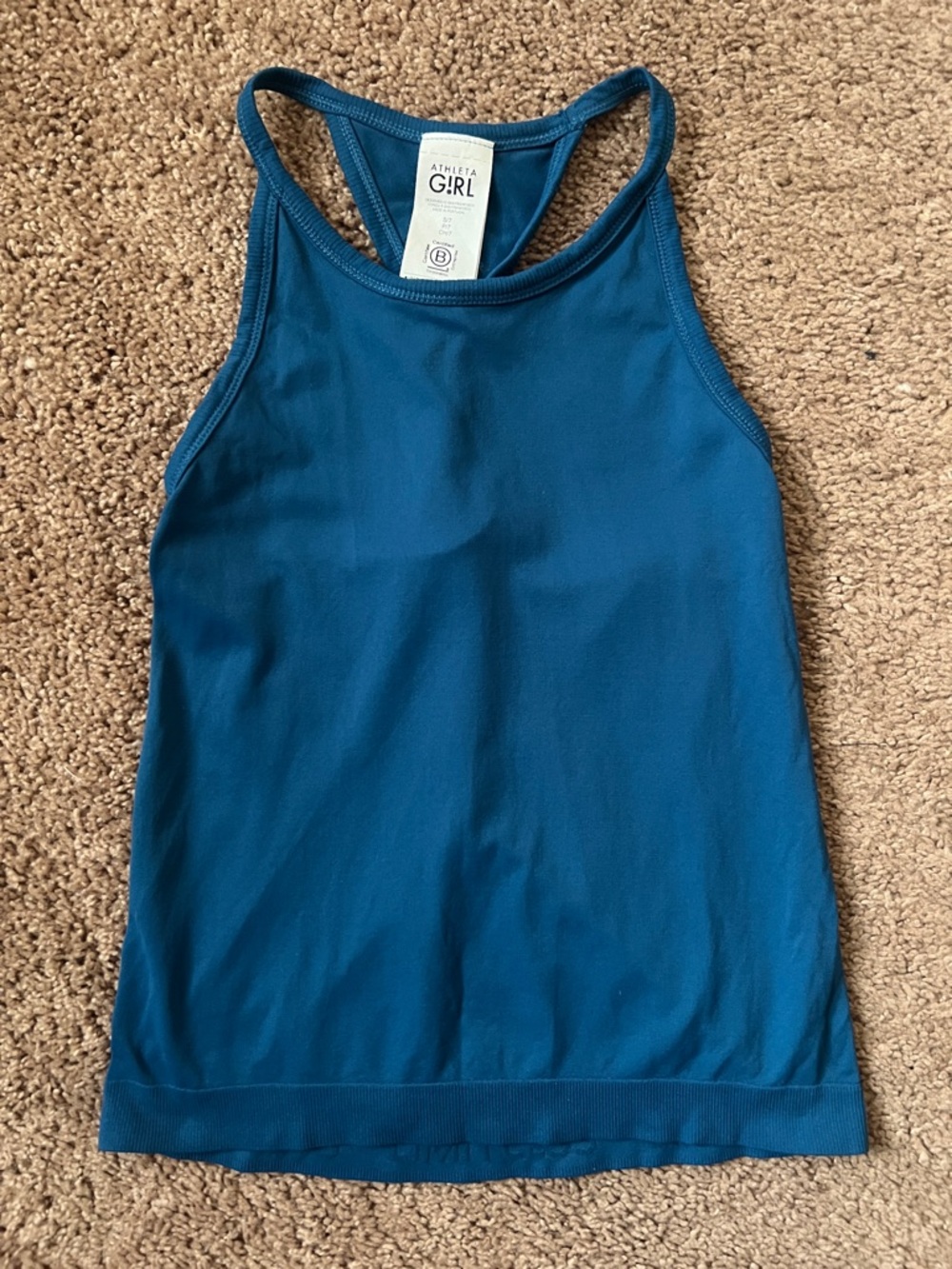 Athleta Girl Teal Scoop Neck Tank